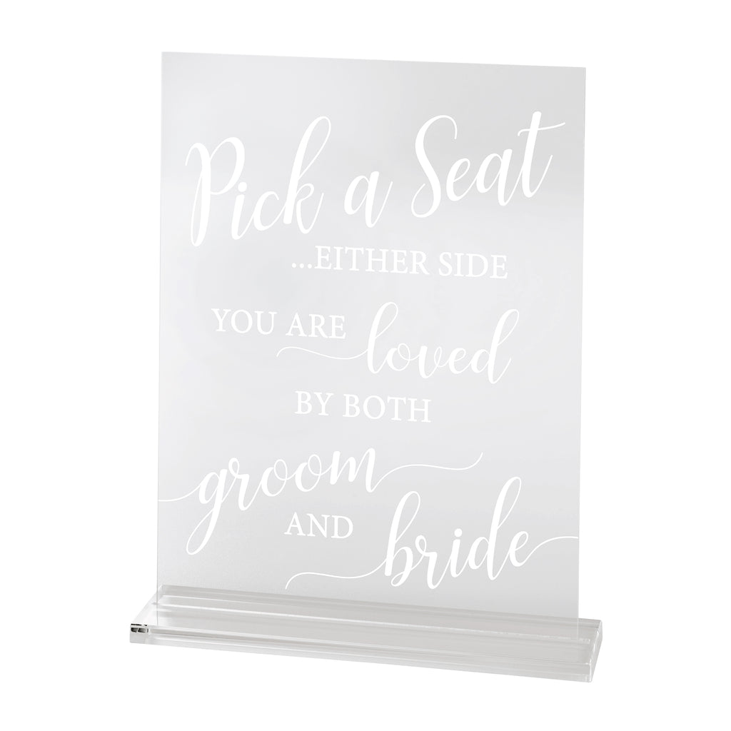 Clear Acrylic Wedding Seating Sign