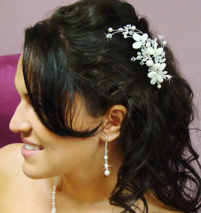 Beach Wedding Shell Hair Comb and Brooch