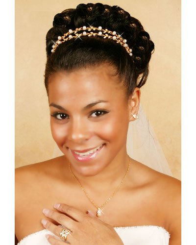 Crystal & Pearl Vine Gold Bridal Tiara Headband
