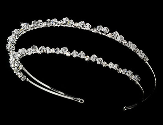 Crystal & Rhinestone Double Band Bridal Headbands