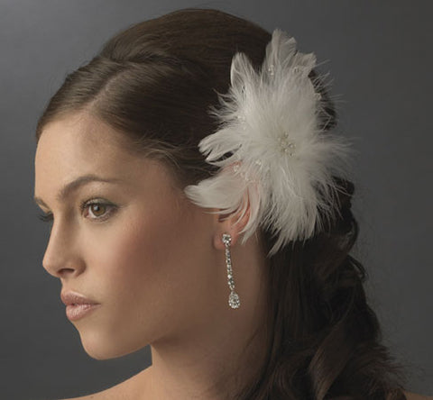 Feather Fascinator Floral Feather Hairpiece