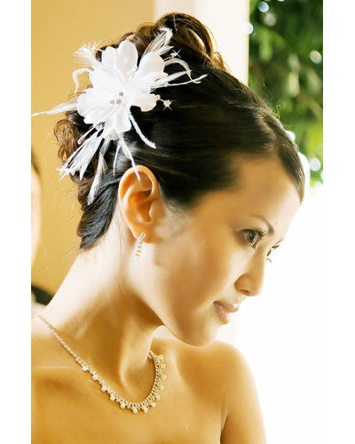 Floral Feather Fascinator Bridal Hair Accessories
