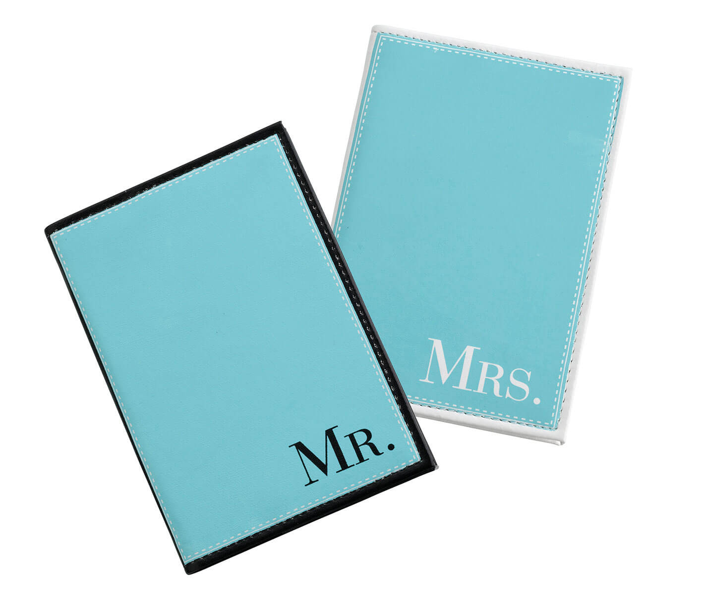 Mr. and Mrs. Aqua Passport Covers
