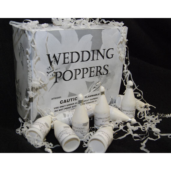 Wedding Poppers Pack of 144 Wedding Confetti Poppers
