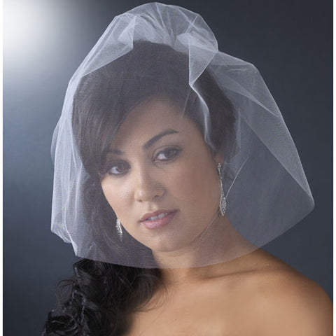 Simple Fine Birdcage Style Blusher Face Veil White or Ivory