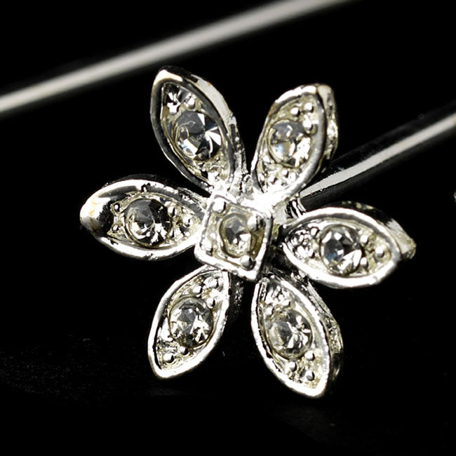 Bouquet Jewelry Rhinestone Crystal Flower (Set of 6)