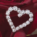 Bouquet Jewelry Rhinestone Silver Heart