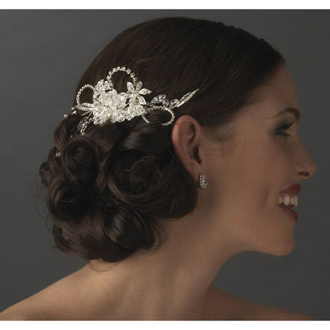 Silver Swarovski Bridal Hair Comb