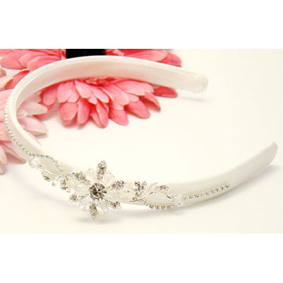 Elegant Headband with Crystal Flower Accent
