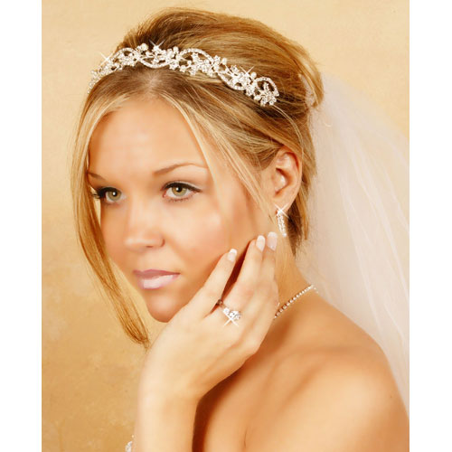 Crystal and Pearl Wedding Floral Headband ( 5 colors)