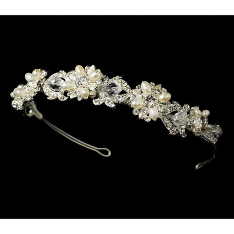 Swarovski Crystal & Freshwater Pearl Bridal Headband