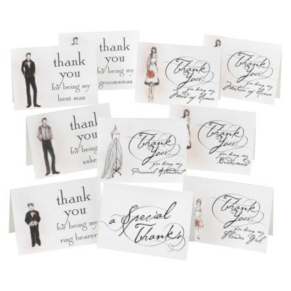 Bridal Party Thank You Cards ( Set of 30)