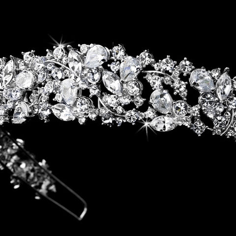 Bridal Headband Majestic CZ Crystals Tiara (Silver or Gold)