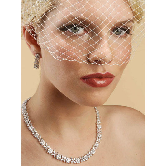 French Net Vintage Bridal Birdcage Visor Veil(White or Ivory)