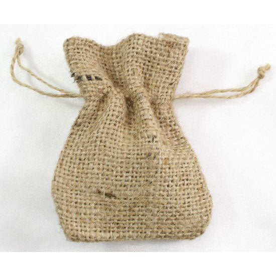 Burlap Favor Bags Drawstring Bag Natural 3 x 4