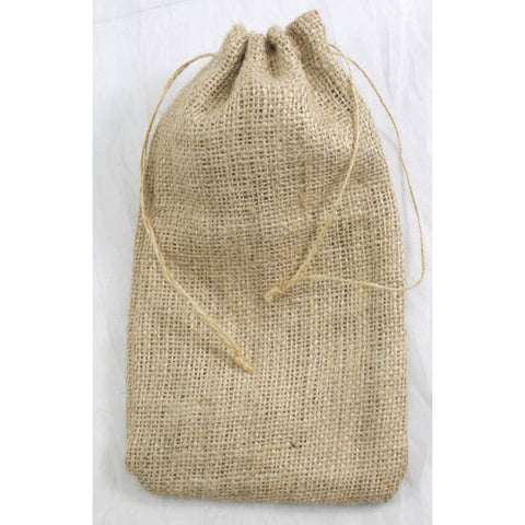 Burlap Favor Bag Drawstring Bag Natural 5.5 x 9