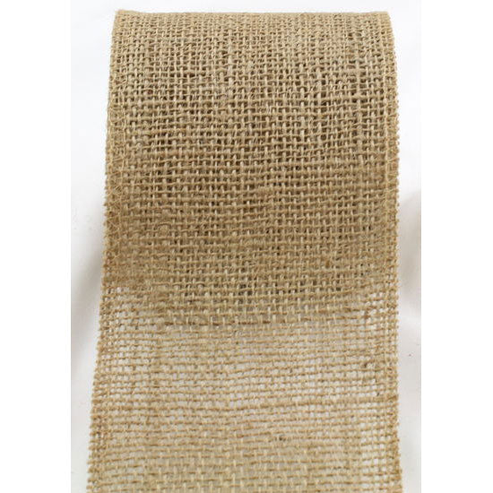 Burlap Ribbon Natural color High Quality 4 Inches Wide 10 Yard