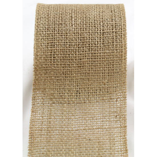 9 Inches Wide Burlap Ribbon Natural color High Quality 10 Yard