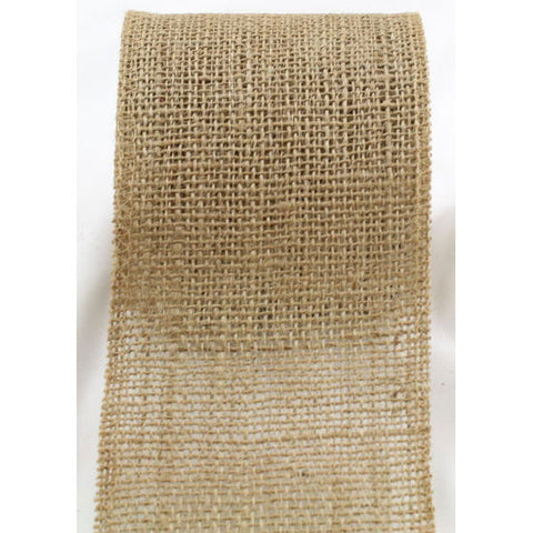 9 Inches Wide Burlap Ribbon Natural color High Quality 10 Yard