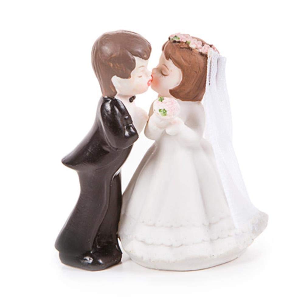 Kissing Bride and Groom Cake Topper