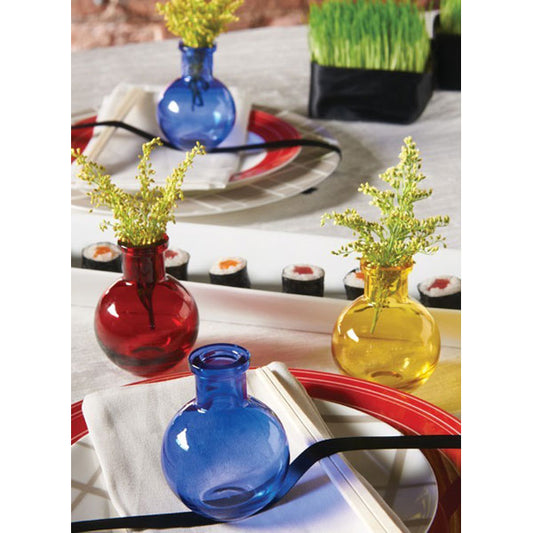Transparent Glass Vases Pack of 5 Table Decorations 6 Colors