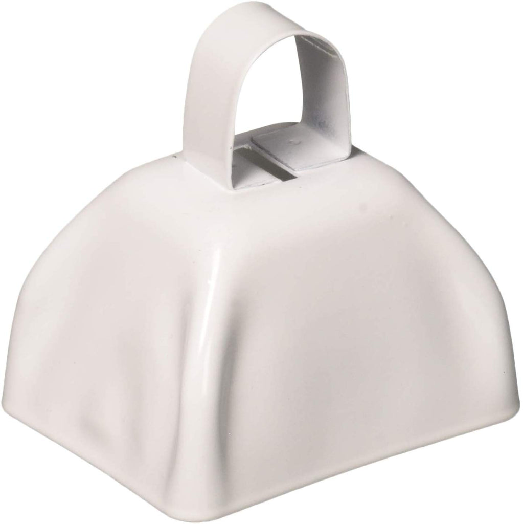 3 inch White Metal Cowbells Pack of 12 Party Favors