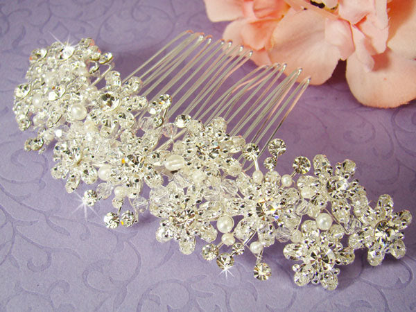 Freshwater Pearl & Swarovski Crystal Bridal Comb