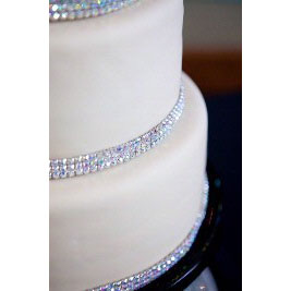 6 Row Crystal Cake Ribbons Real Rhinestones Crystal Bling Cake Banding Lowest Price