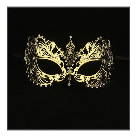 Gold His and Her Masquerade Masks -  Bestselling Gold Couple Masks Set