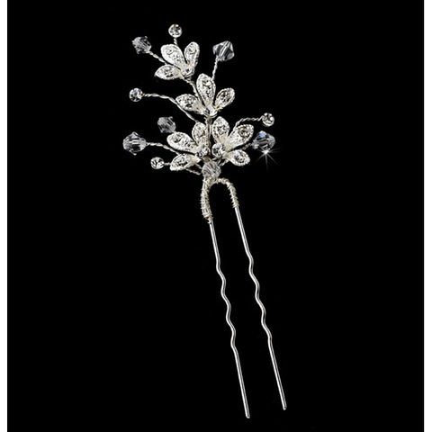 Crystal Sprung Ornate Hair Pin