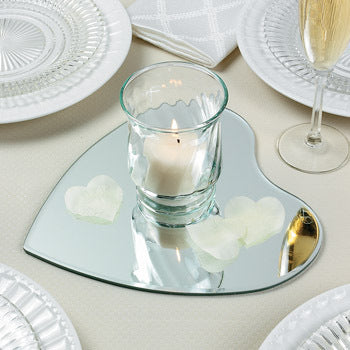 Heart Shaped Table Mirrors for Wedding Centerpiece (Pack of 3)