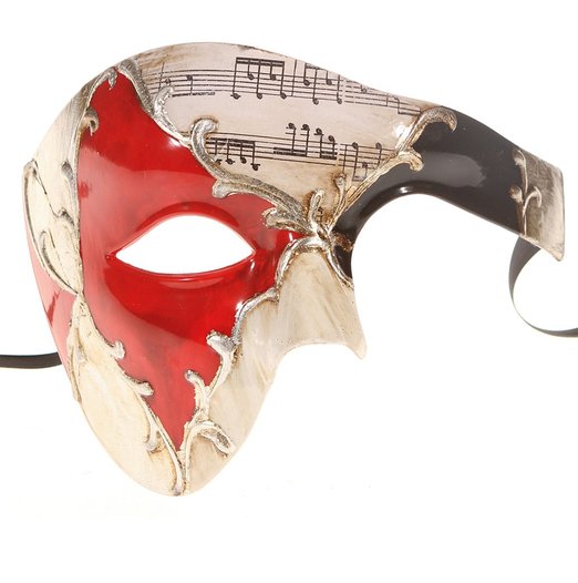 Buy Phantom Of The Opera Half Face Masquerade Mask Silver Musical Masks ...