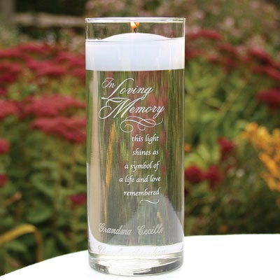 In Loving Memory Wedding Memorial Candle Cylinder Holder