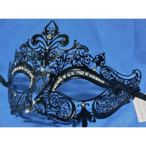 His and Her Masquerade Masks Black Themes Laser Cut Couple Masks