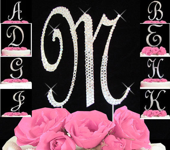 Heart and Initials Wedding Cake Topper | La Fille Créative