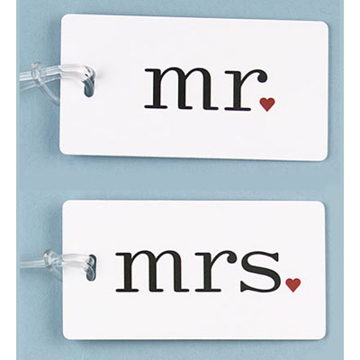 Mr and Mrs Luggage Tags Gift - Set of Two