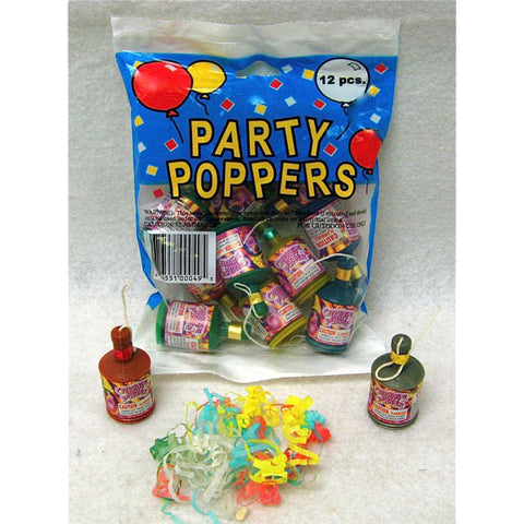 Party Poppers Celebration Champagne Party Poppers (Set of 12)
