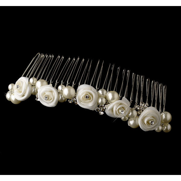 Pretty Ivory Pearl Bridal Hair Comb
