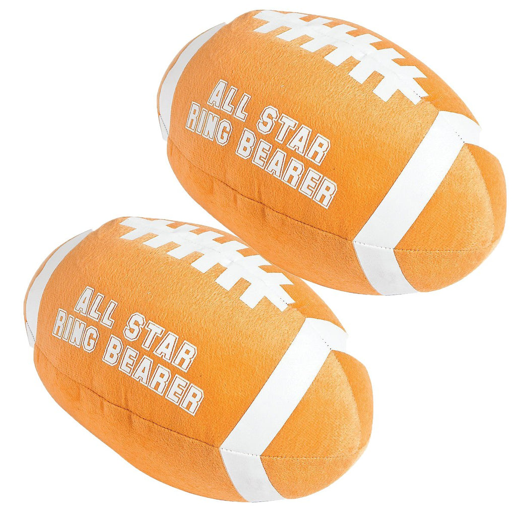 Plush All Star Ring Bearer Football Pack of 2 Wedding Ring Bearer Gifts