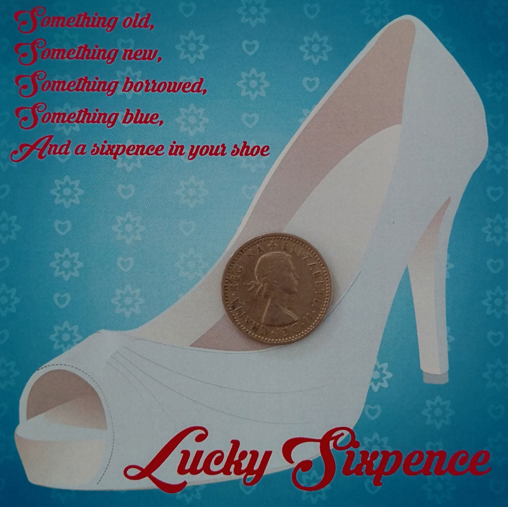 Lucky Sixpence For Bridal Shoe Silver Gift Boxed Wedding Gifts
