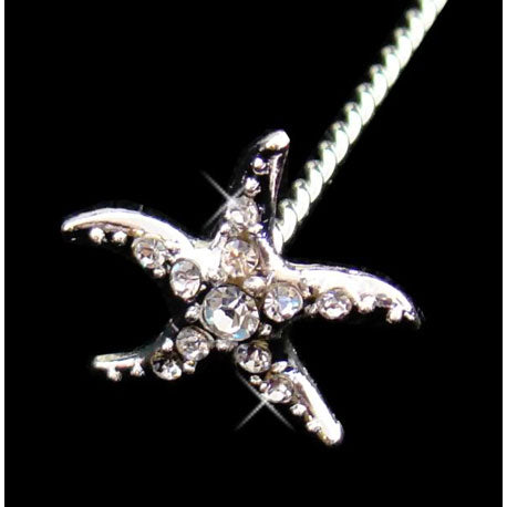Bouquet Jewelry Crystal Starfish Silver or Gold (Set of 2)