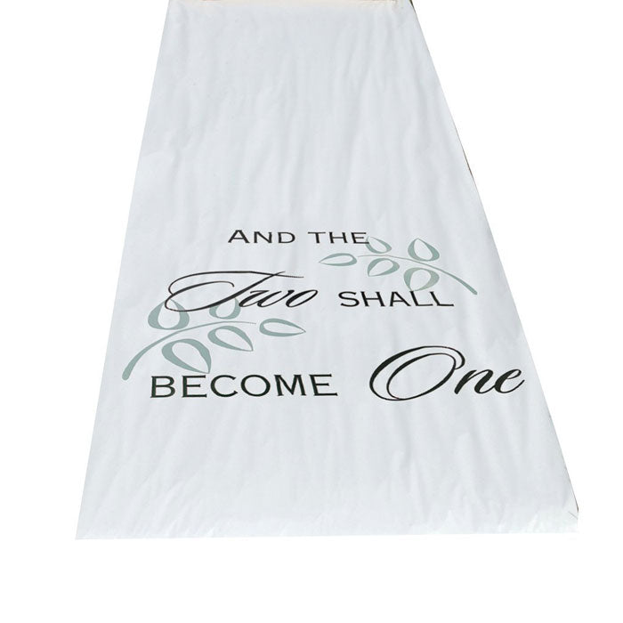Two Shall Become One 100 Feet Long Aisle Runner