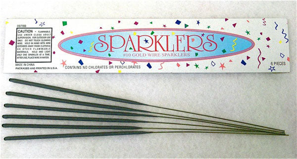 10 Inch Wedding Sparklers - Pack of 6