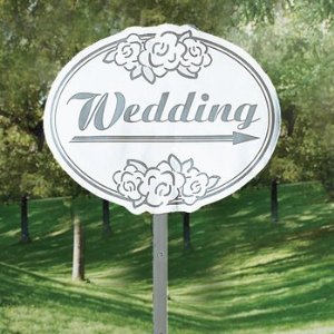 Cardboard Wedding Yard Sign